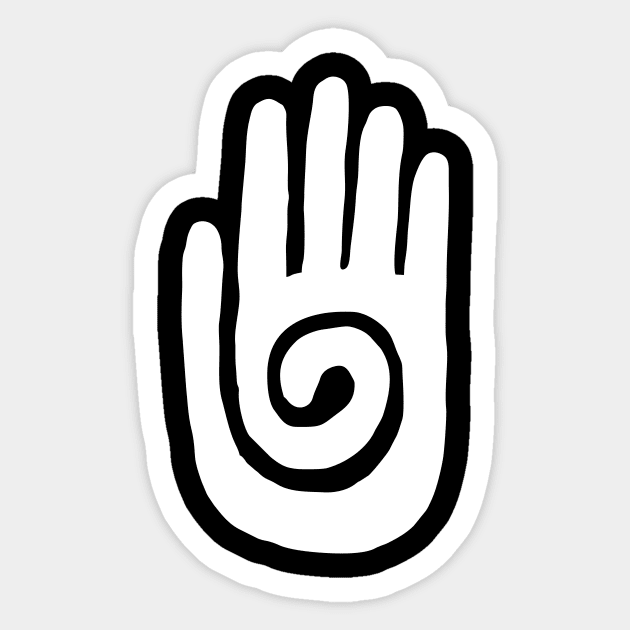 Hopi Hand Navajo - Native American Symbol Sticker by Yusa The Faith